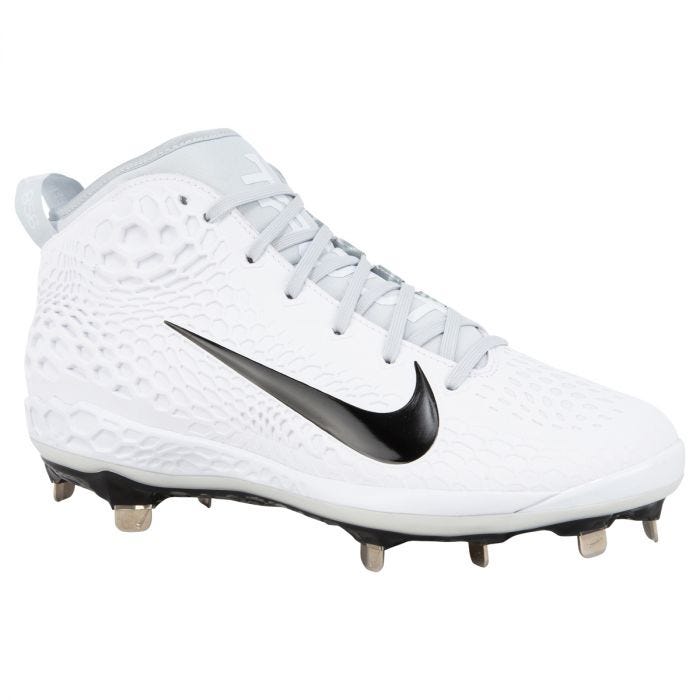 black and white nike spikes