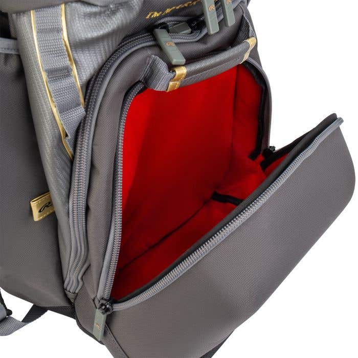 Rawlings Gold Collection Rucksack – Ausrüstungstasche In Militärgrün/Tarnmuster, Mit Handschuhfach & Schlägerhalter