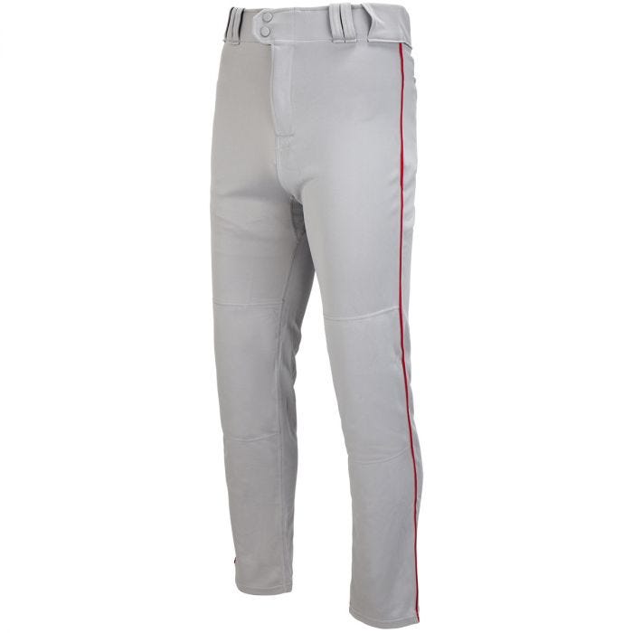 XL NEW Rawlings Pro Dri Baseball Grey w/ Red Long Pants Mens 40 x 34 
