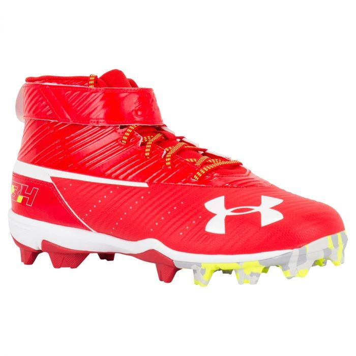 harper red white and blue cleats