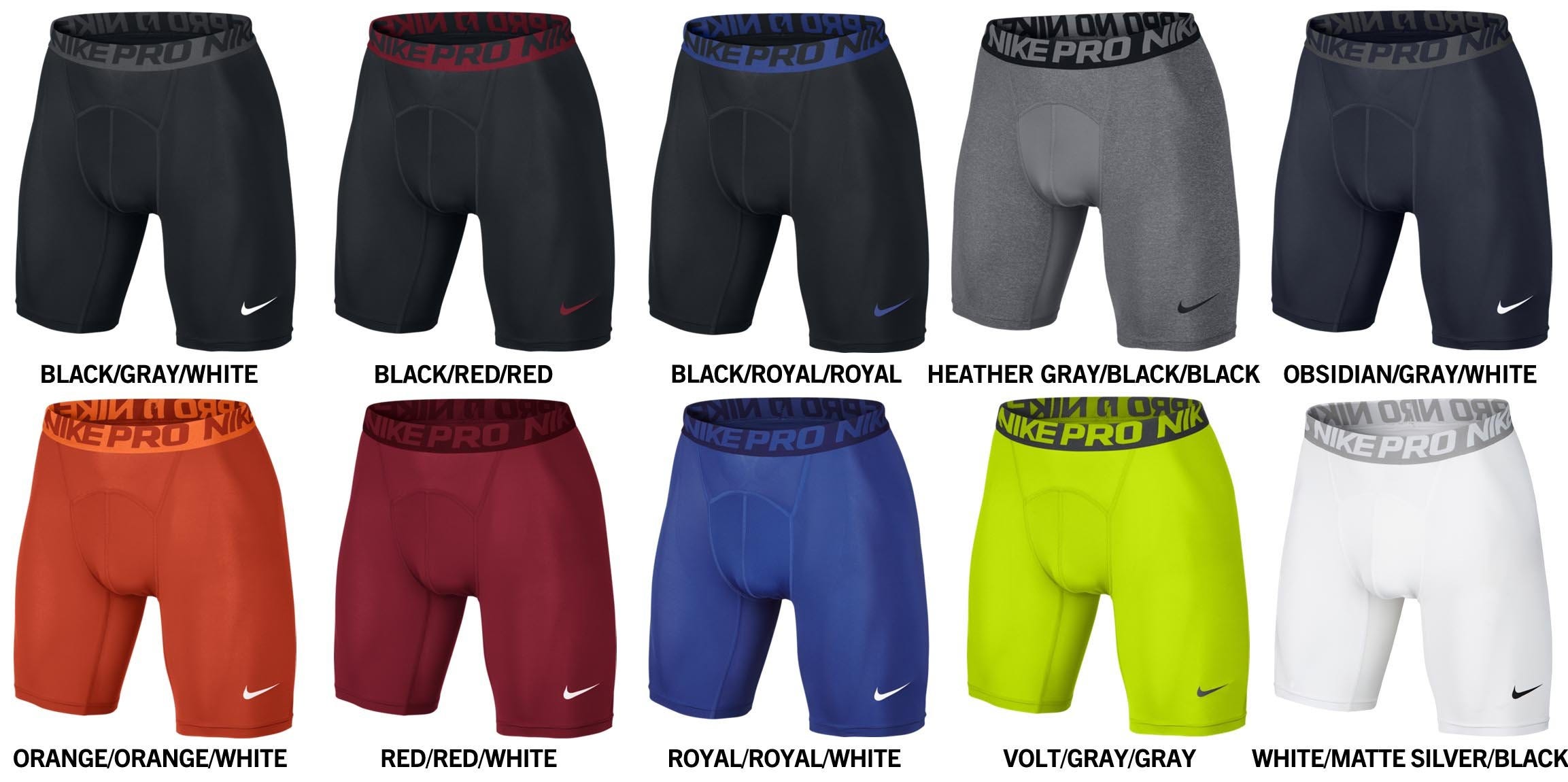 Nike Spandex Shorts Size Chart