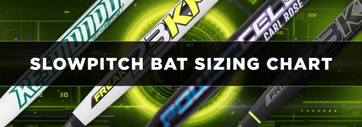 slowpitch softball bat size chart