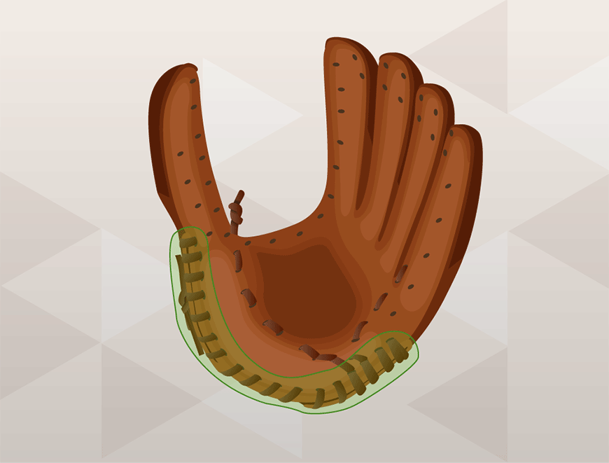 How To Repair A Baseball Glove - lace the heel of the glove