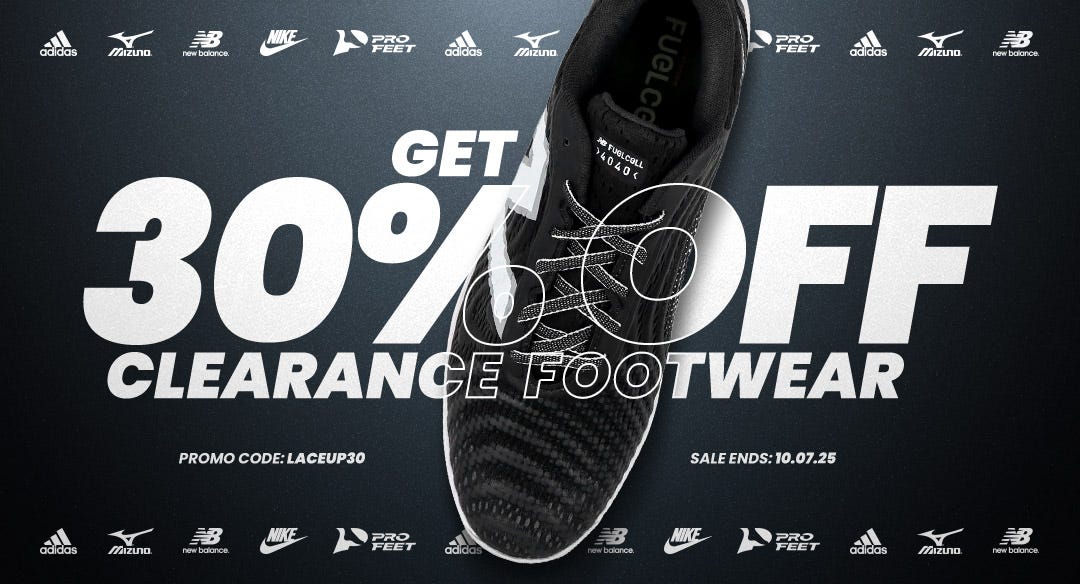 Get 30% off clearance footwear. Promo code: LACEUP30. Sale Ends 10/07/2025.