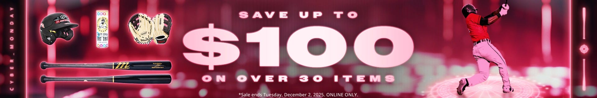 BaseballMonkey Cyber Monday: Save up to $100 on over 30 items
