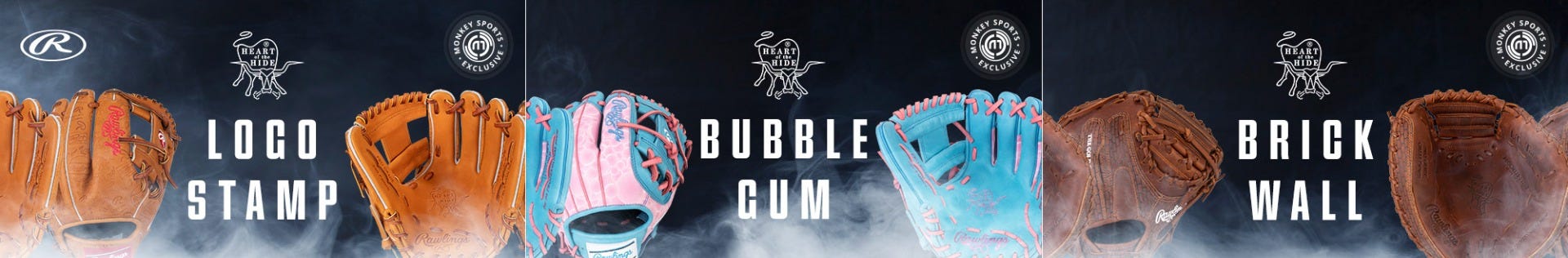 Rawlings Heart of the Hide BaseballMonkey exclusive baseball gloves.