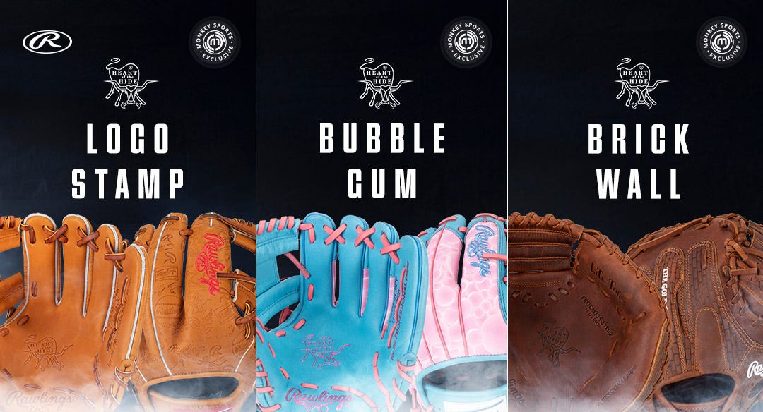 Rawlings Heart of the Hide BaseballMonkey exclusive baseball gloves.