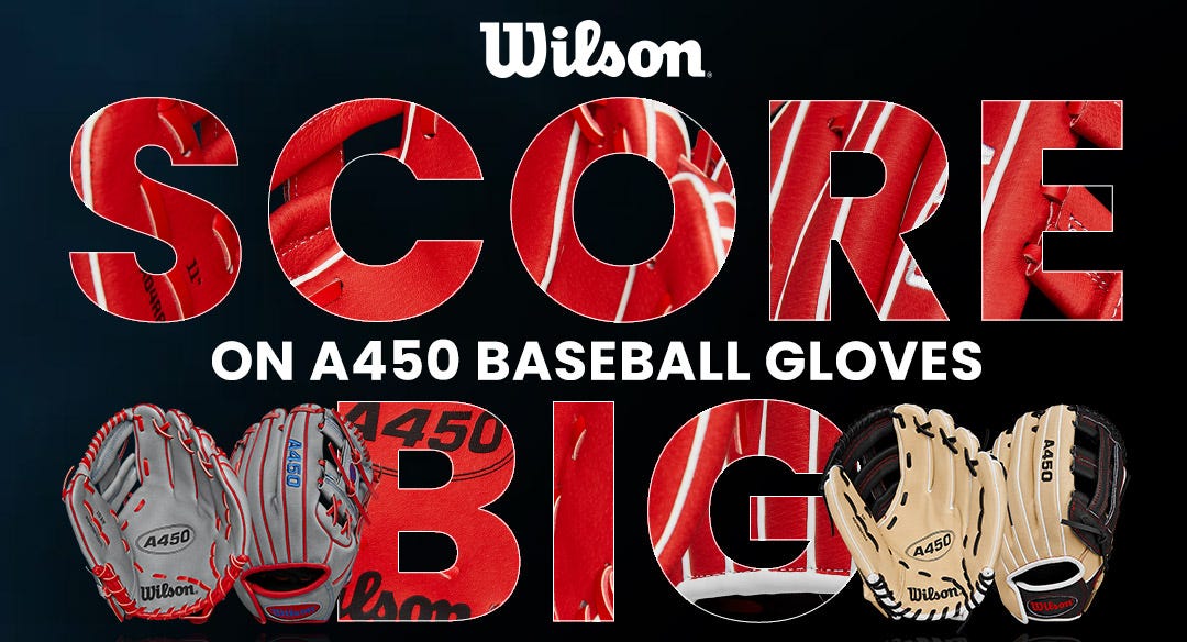 Score big on Wilson A450 baseball gloves