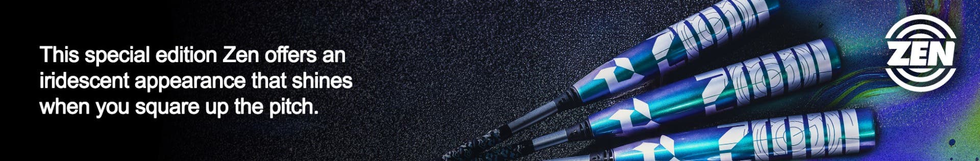 DeMarini Zen Oil Slick USSSA Bats. This special edition Zen offers an iridescent appearance that shines when you square up the pitch.
