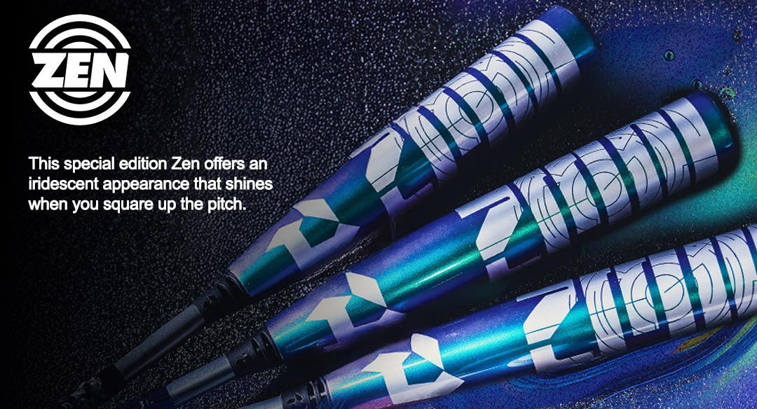 DeMarini Zen Oil Slick USSSA Bats. This special edition Zen offers an iridescent appearance that shines when you square up the pitch.