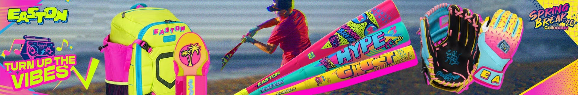 Easton + Rawlings Spring Break Collection. Turn up the vibes.