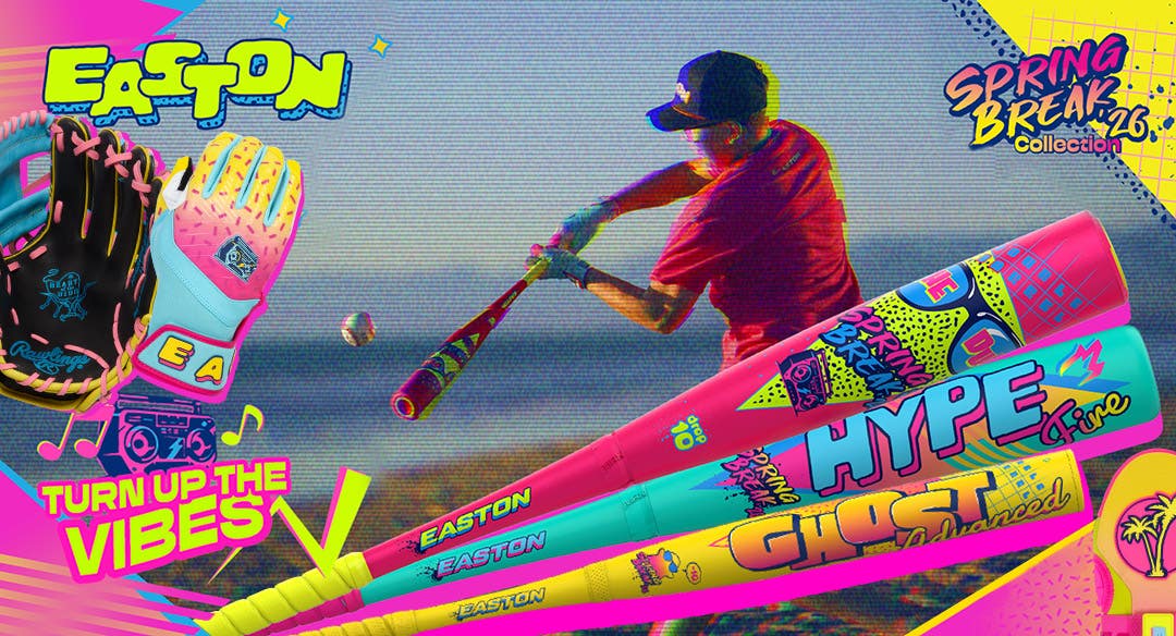 Easton + Rawlings Spring Break Collection. Turn up the vibes.