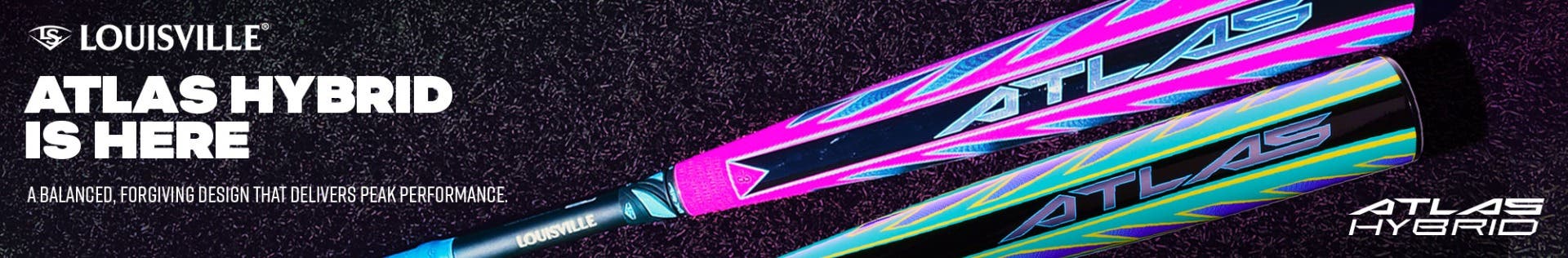 Louisville Slugger Atlas Hybrid is here. A balanced, forgiving design that delivers peak performance.