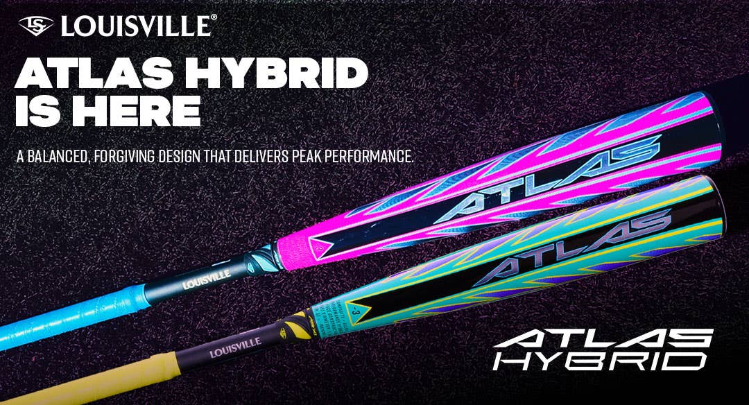 Louisville Slugger Atlas Hybrid is here. A balanced, forgiving design that delivers peak performance.